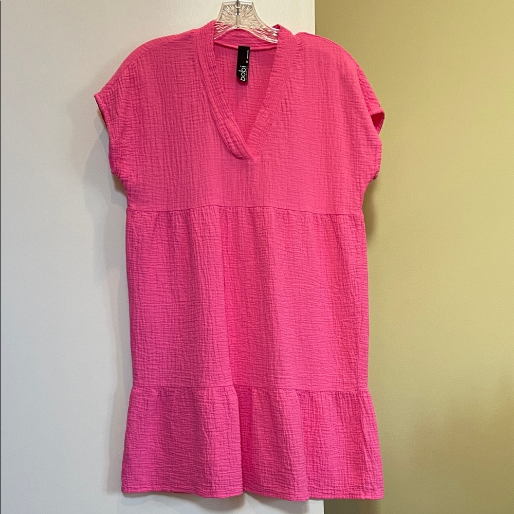 bobi Pink Textured Dress